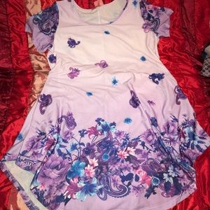 Purple floral tunic